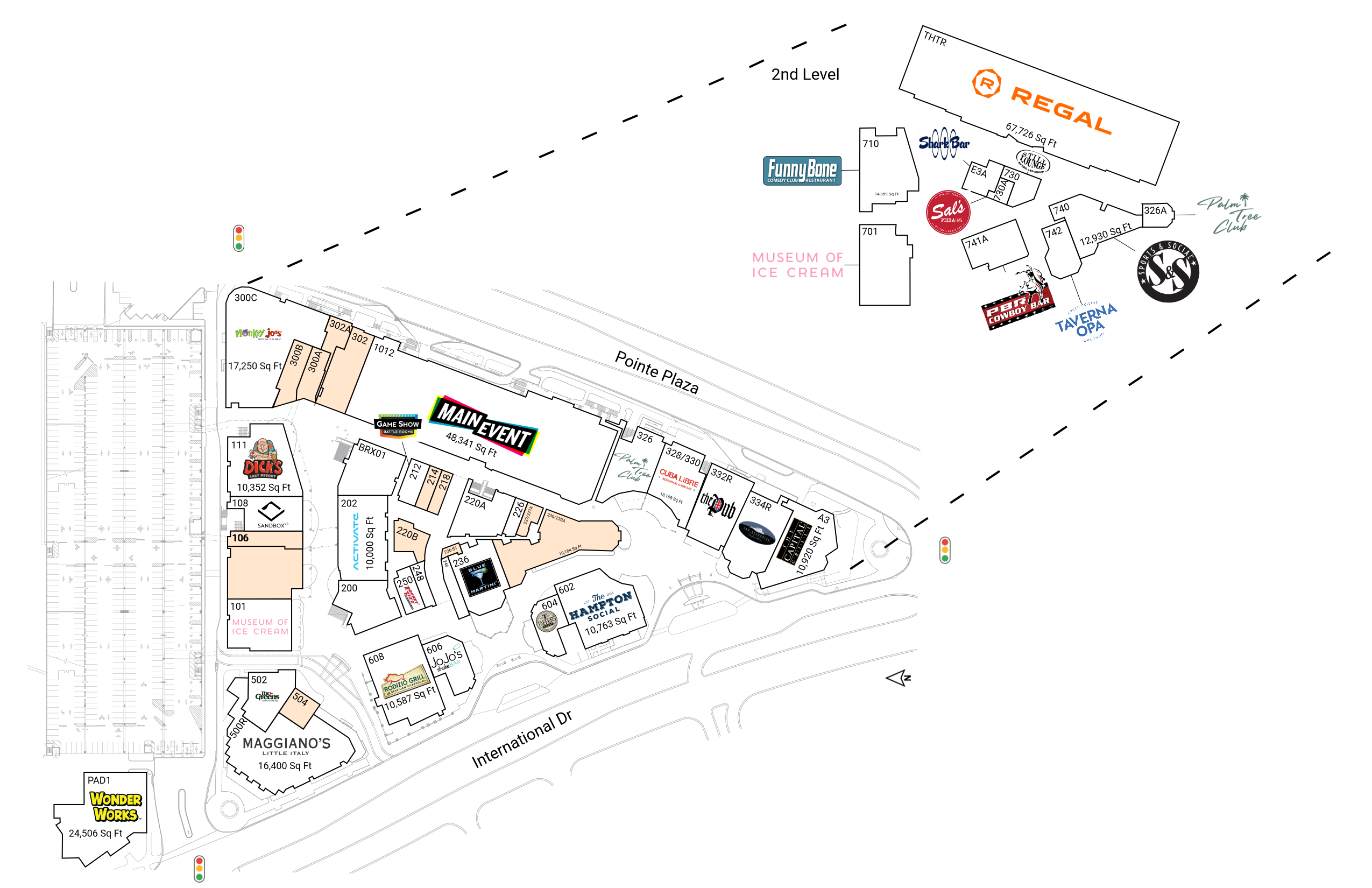 Retail Space for Lease at Pointe Orlando 106 | Brixmor