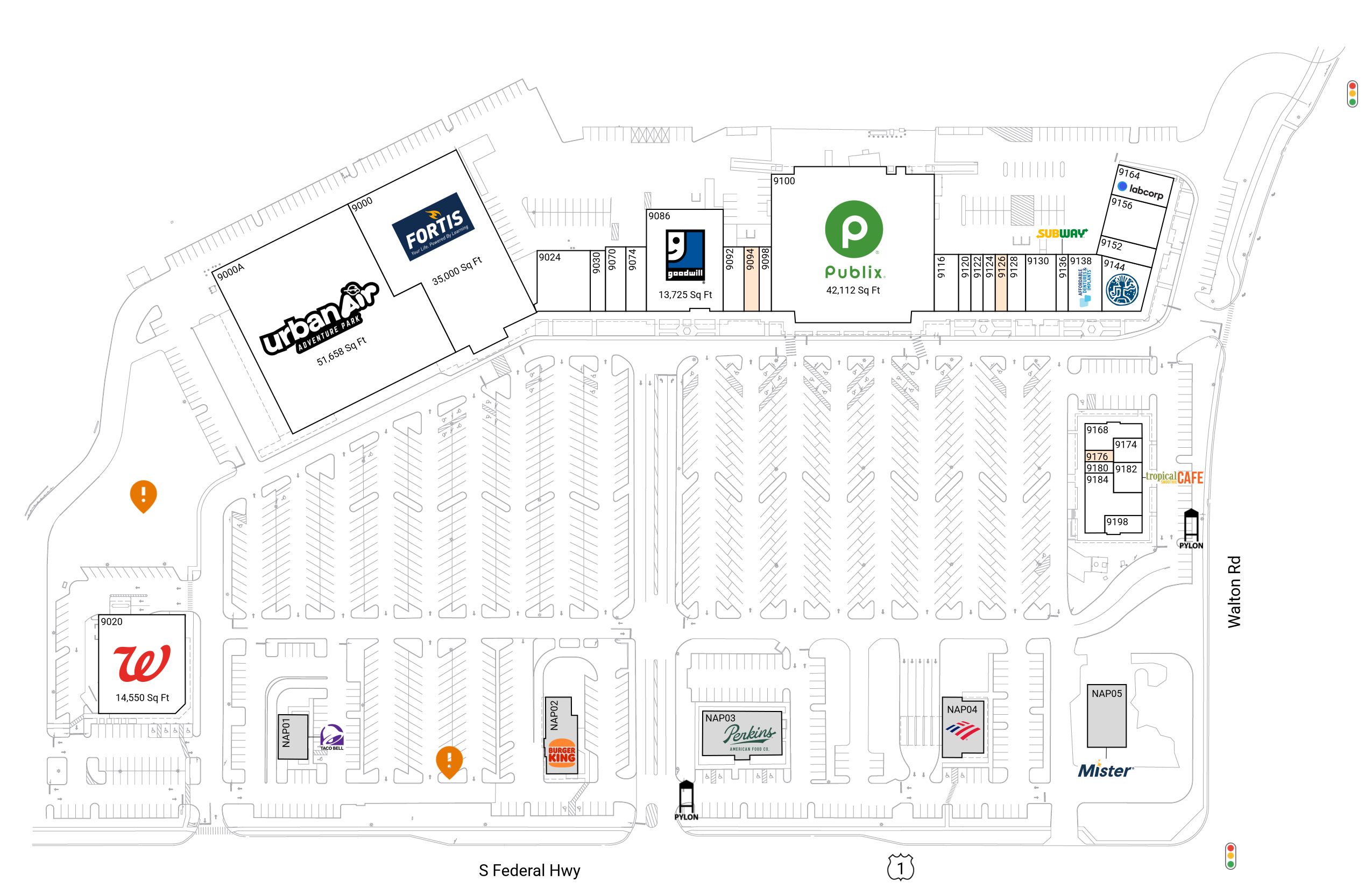 洋書 Retail Location A MicroScale Perspective Retail Space for Lease at East Port Plaza | Brixmor
