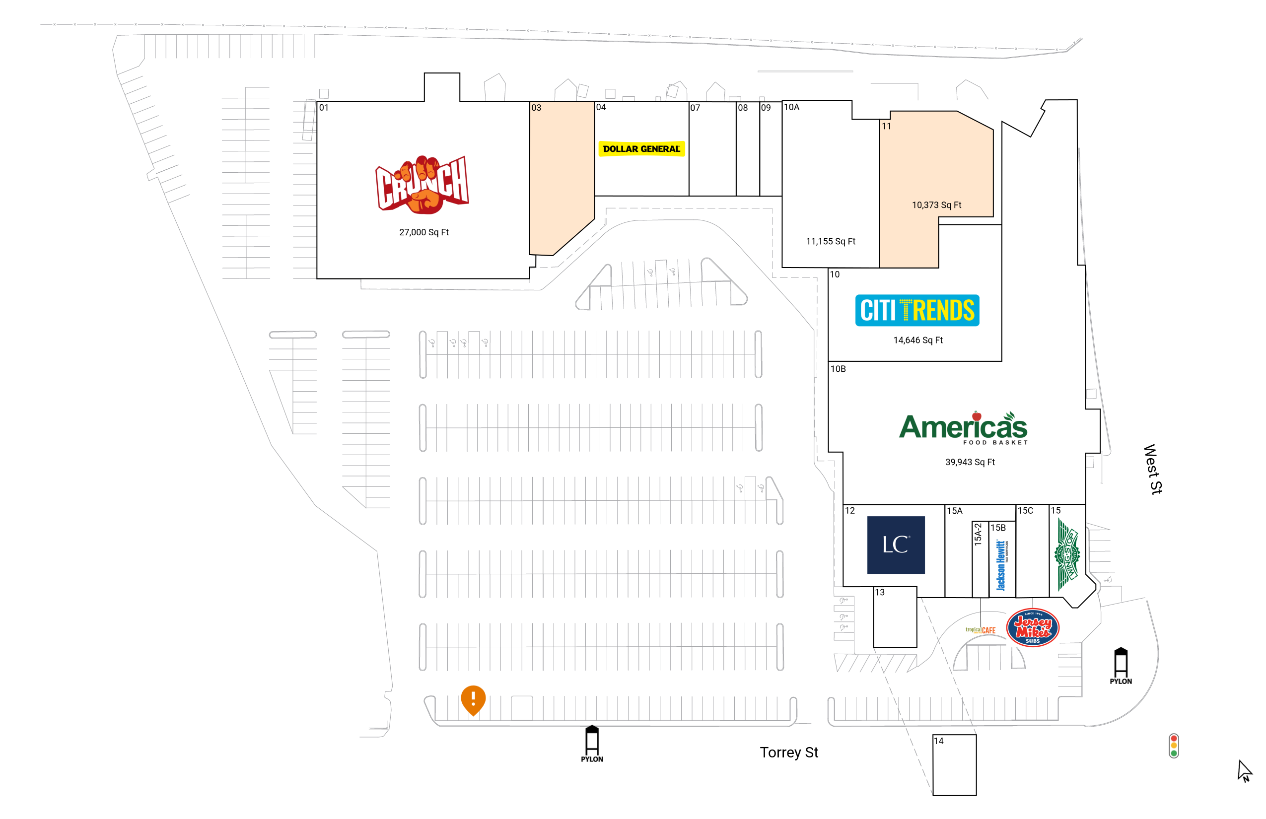 洋書 Retail Location A MicroScale Perspective Retail Space for Lease at Points West Plaza OPO 1 | Brixmor