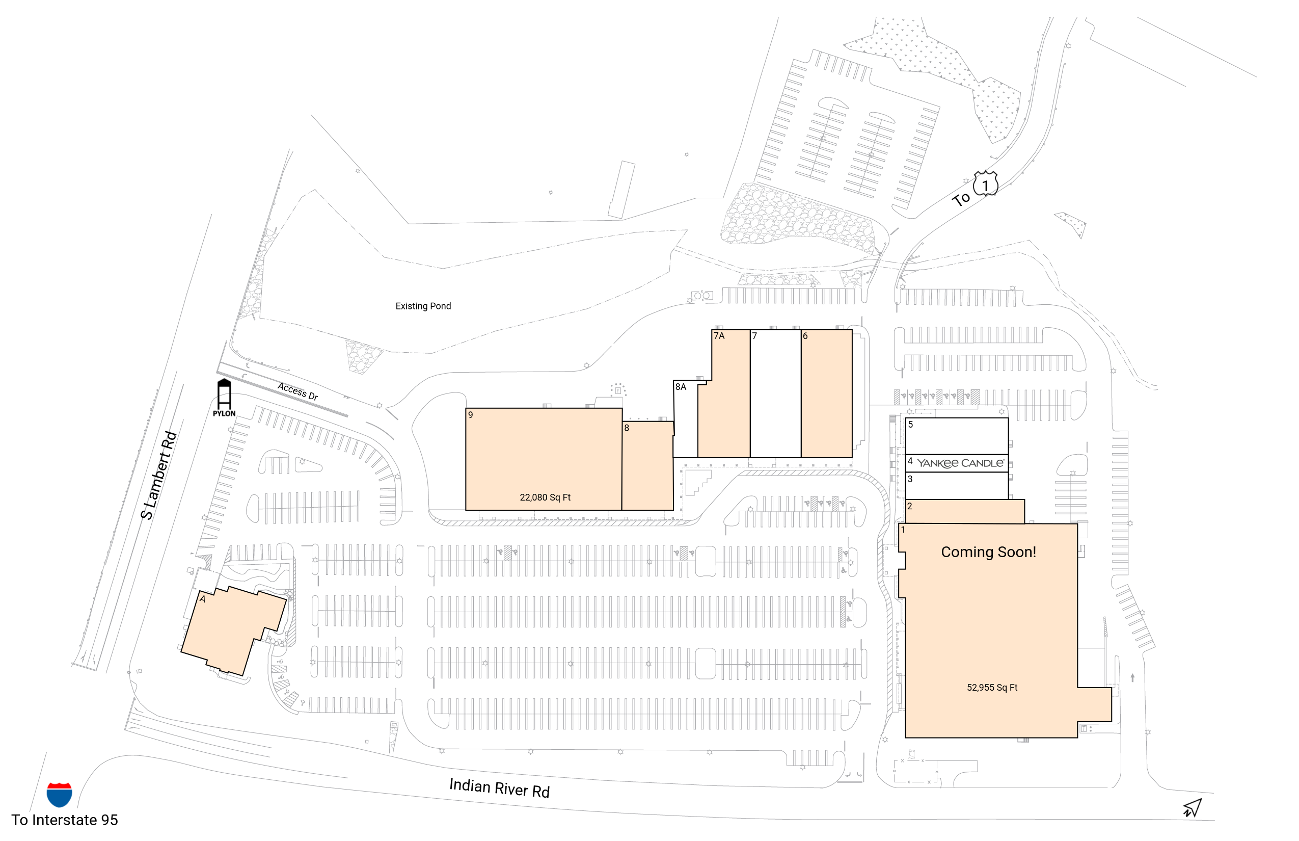 洋書 Retail Location A MicroScale Perspective Retail Space for Lease at Colonial Commons - Orange 7A | Brixmor