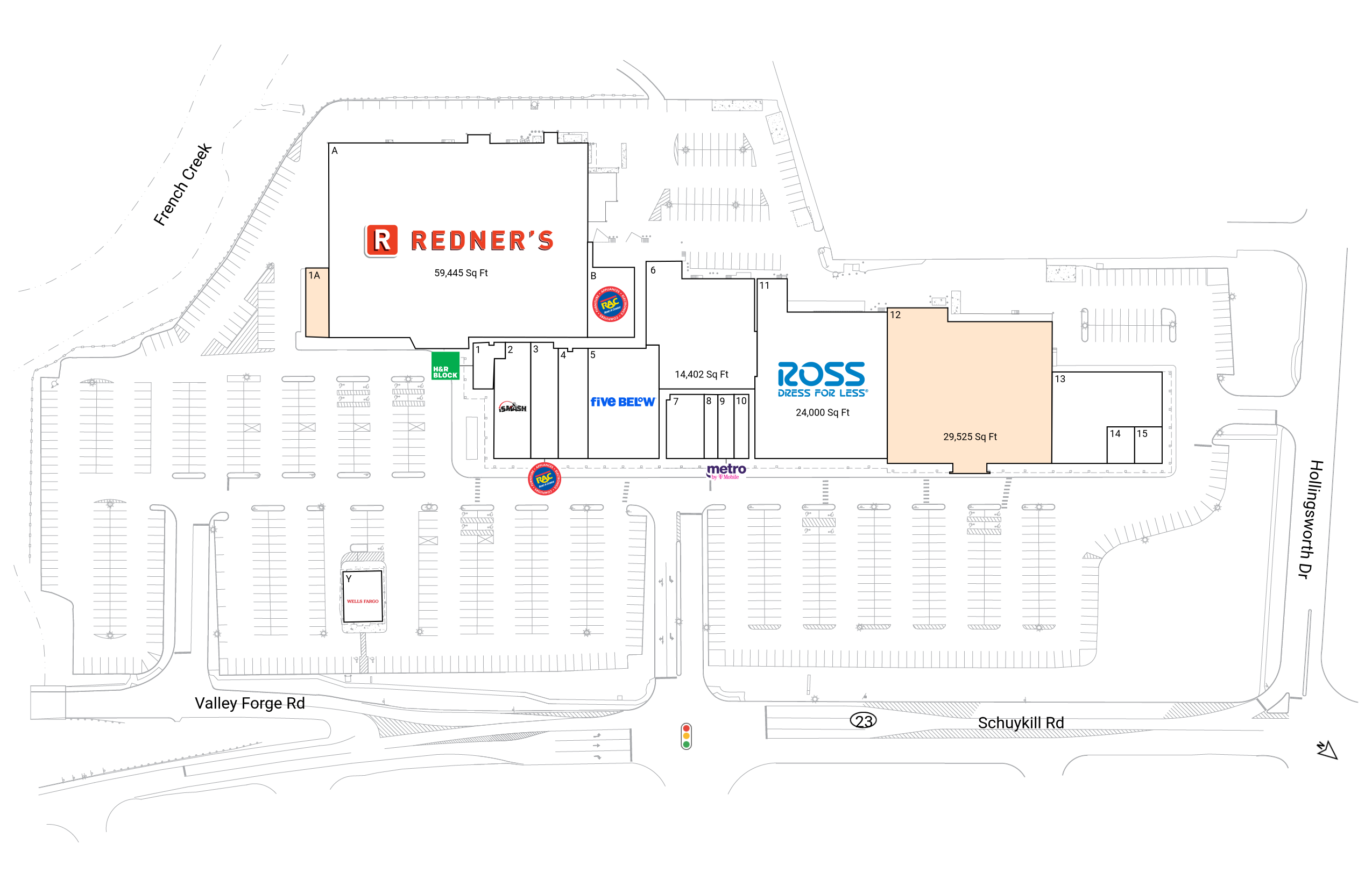 洋書 Retail Location A MicroScale Perspective Retail Space for Lease at Shoppes at Valley Forge | Brixmor